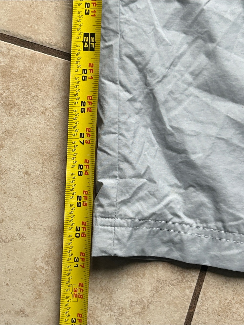 Vintage adidas Gray Track windbreaker Pants with White Side Stripes - Picture 5 of 7